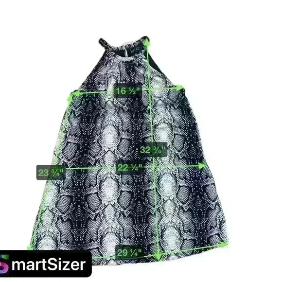 Nicole Miller Halter neckline a-line with Side Pockets, Size M, snake print - Picture 10 of 10